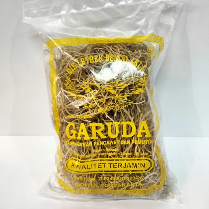 

250gram mie bendo asli / mie lethek cap GARUDA khas Bantul