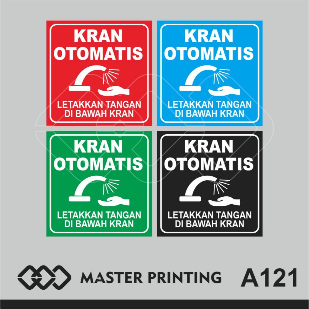 

A121 - Acrylic Sign, Stiker Akrilik Kran/ Keran Otomatis, Tahan Air, Termurah, dan Bisa Custom