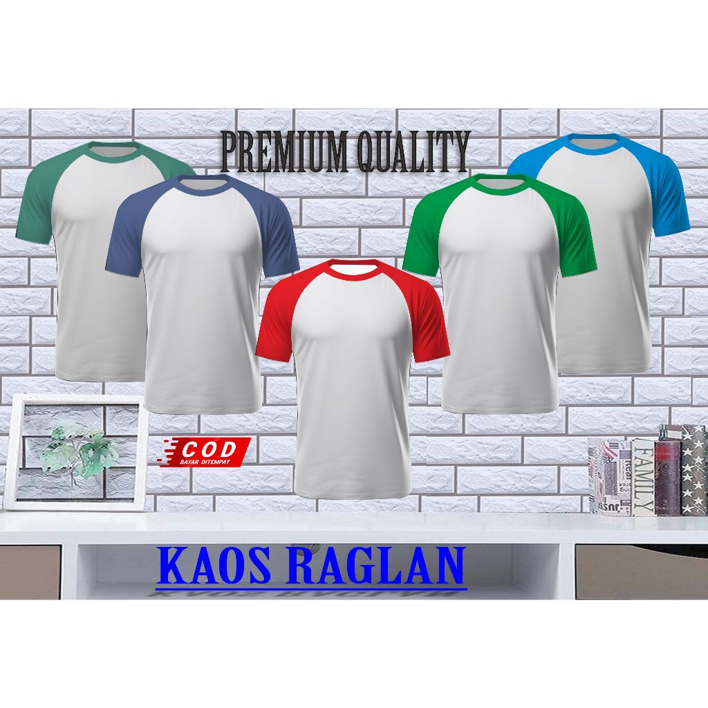 KAOS POLOS RAGLAN COTTON COMBED 24s