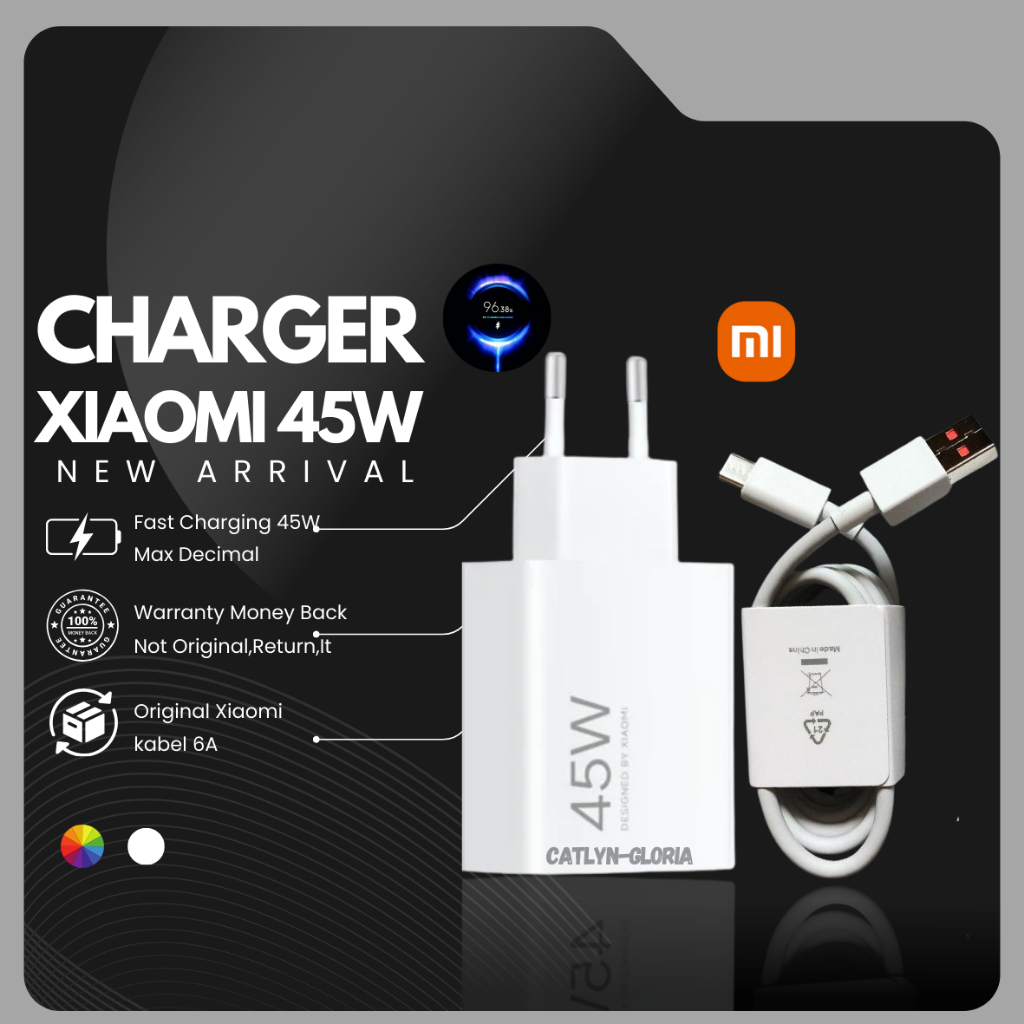 Charger Xiaomi 45W Original Desimal Turbo  100%