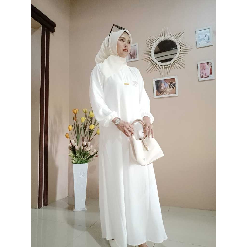 GAMIS CRINKEL PREMIUM BUSUI RESLETING DEPAN / MAURA DRESS TERBARU GAMIS MUSLIM SYARI