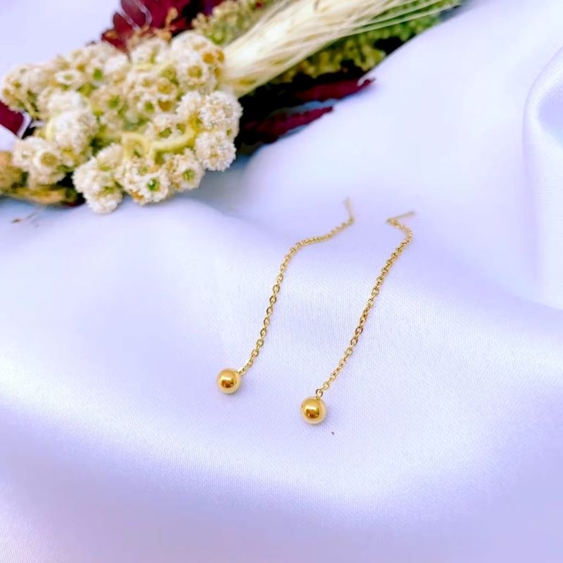 anting titanium bulat polos & pasir terbaru  (15)