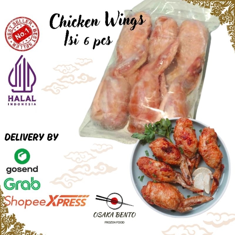 Chicken Wings / Tori No Teba Frozen Food Hokben Isi 6 Pcs