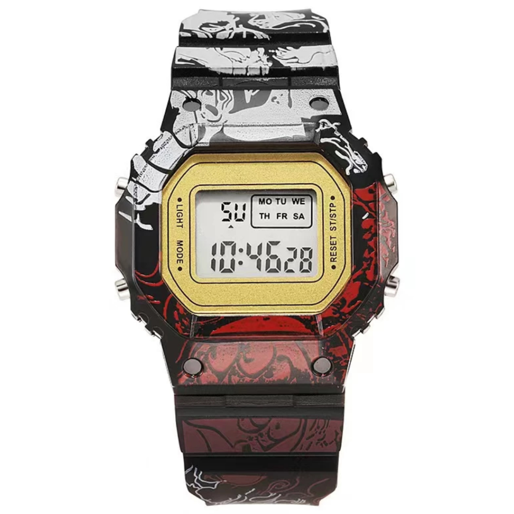 Jam Tangan Anak One Piece Model Sport Cowok Anti Air Original Sekolah SD SMP