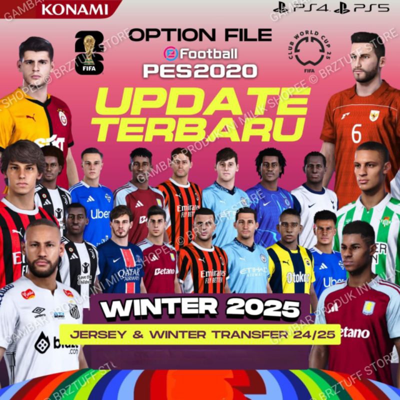 Update Patch Option File PES 2020 PS4 PS5 MEI 2025