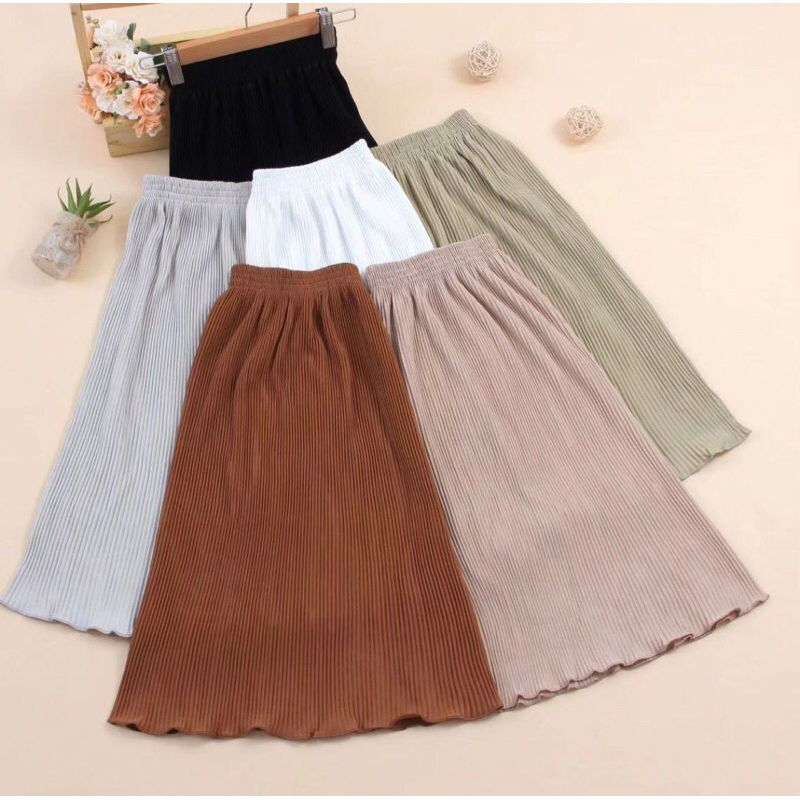 ALISA LONG SKIRT / rok anak / rok plisket / bawahan anak / pakaian anak / rok lipit