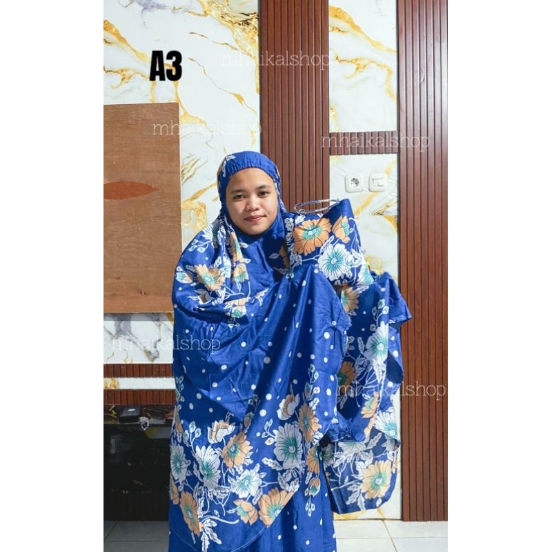 Mukena dewasa jumbo warna bahan rayon bali Wanita Katun Motif bunga