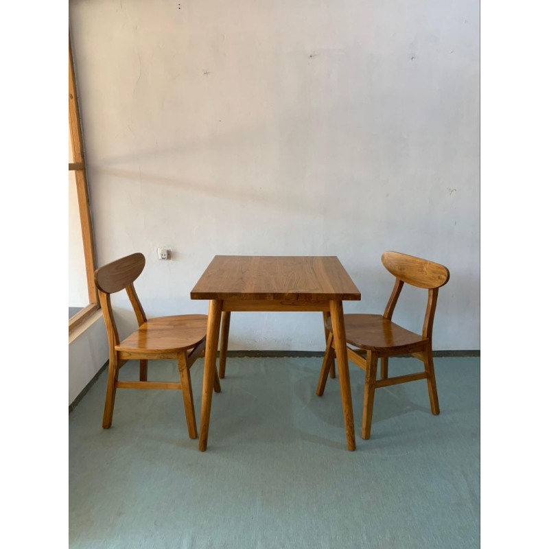 SET MEJA CAFE KURSI ROPAN / KURSI CAFE ROPAN KAYU JATI