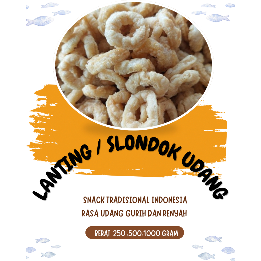 

{PROMO} Lanting Udang /Slondok Udang 250 -1000 Gram /Klanting Udang Camilan Udang/ Lanting Rasa Udang