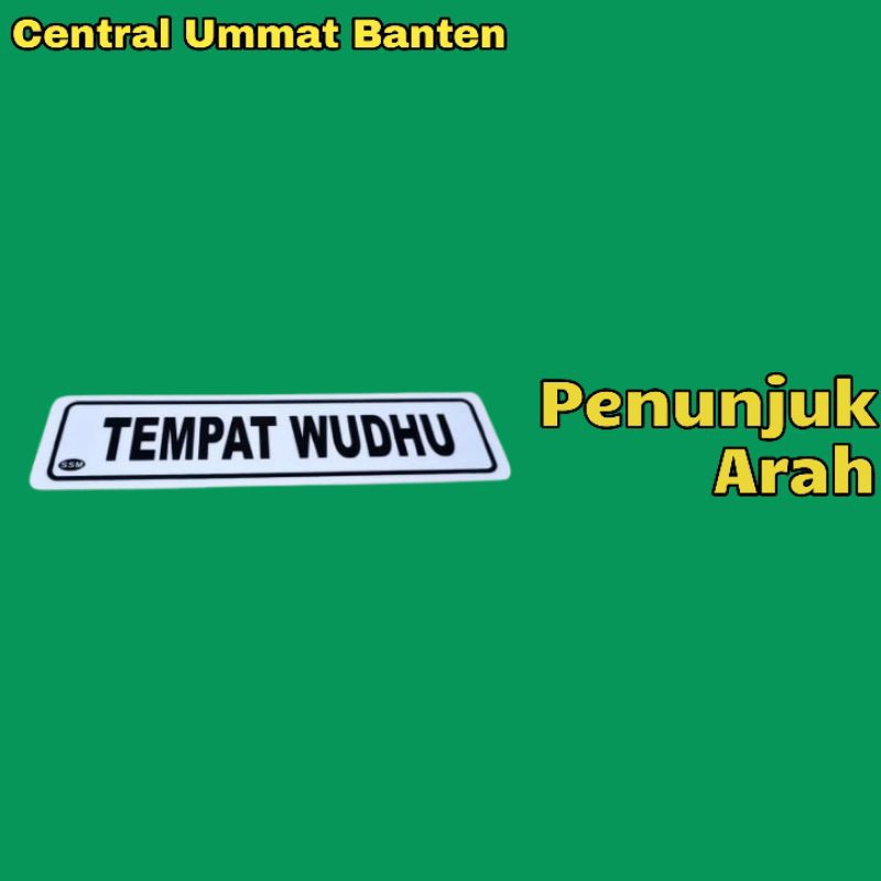 

Akrilik Papan Penunjuk Arah Wudu Size 20X5 CM