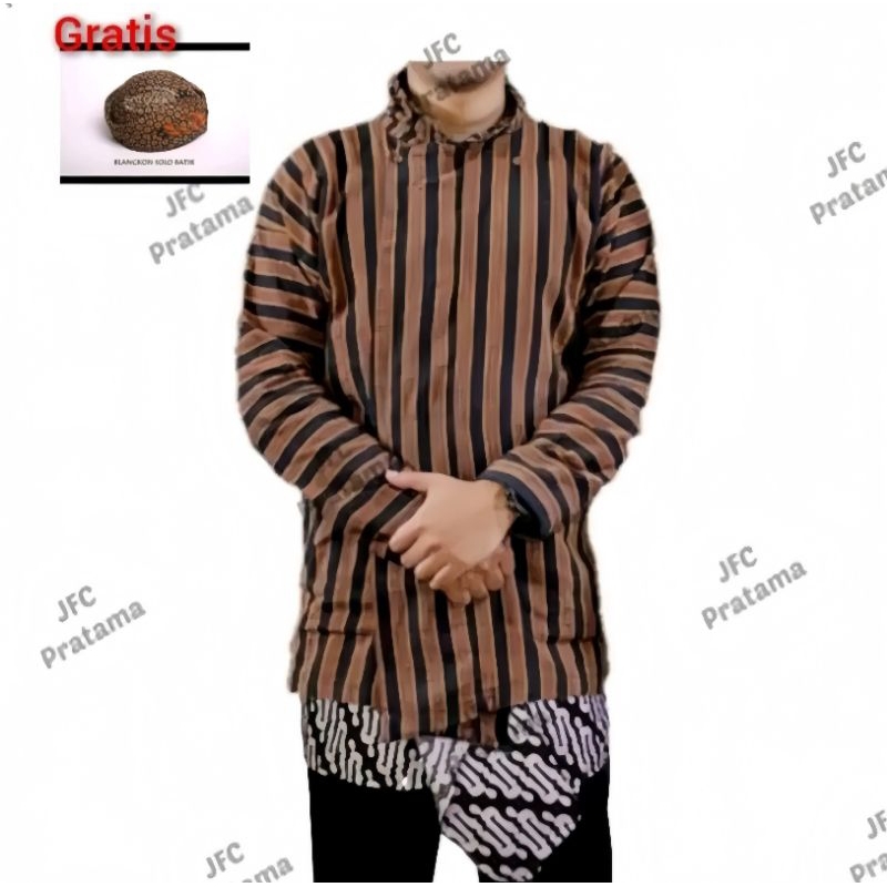 Baju Surjan Kain Tapih Blangkon | Kemeja Surjan Cowok Pria Remaja
