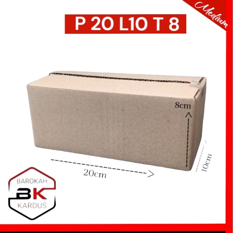 

Kardus 20x10x8 Cm / Kardus Box Packing Polos Tebal Premium