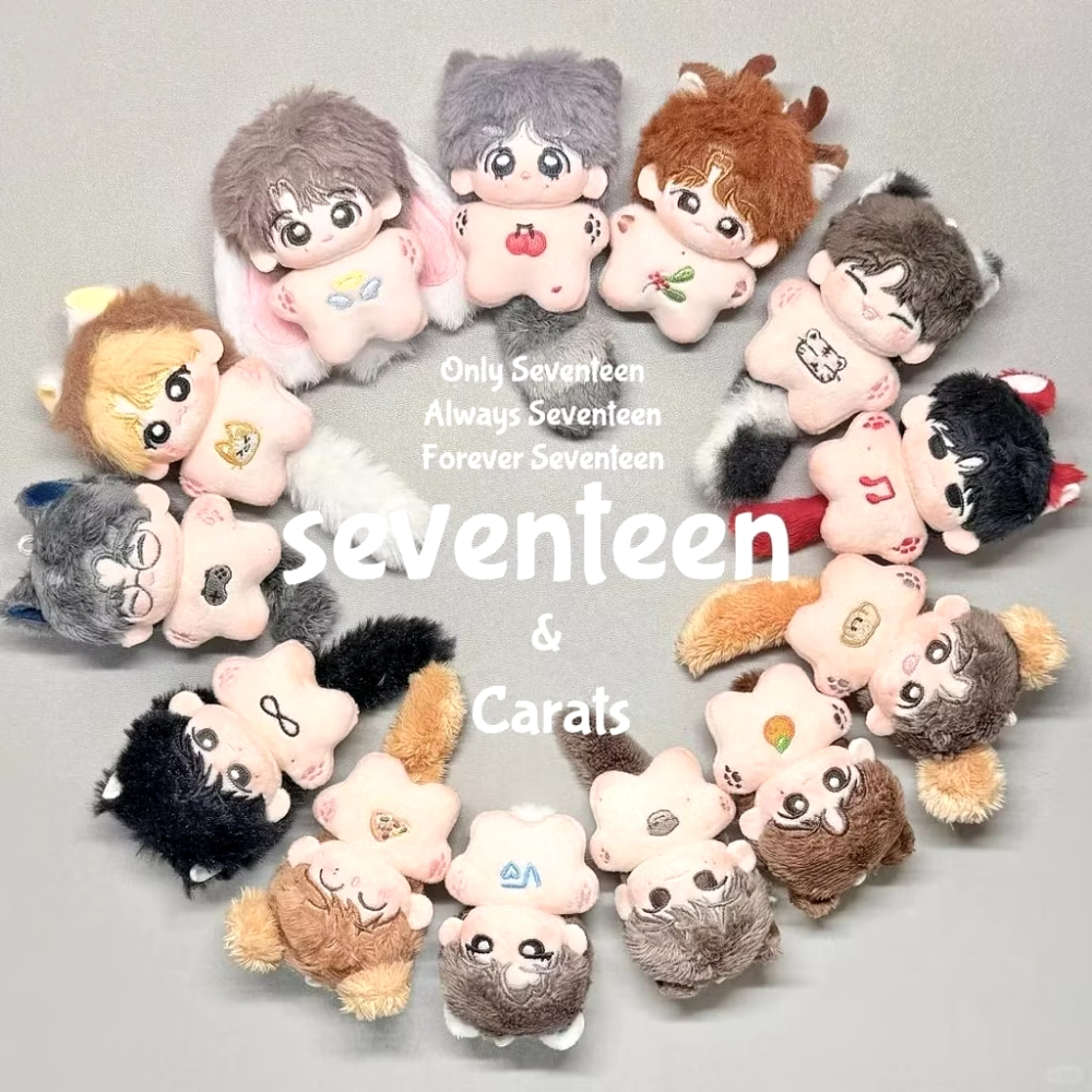 Boneka Plush Doll Seventeen Baby Kartun Karakter SEVENTEEN Member 5CM Merchandise Famade Plush Doll 