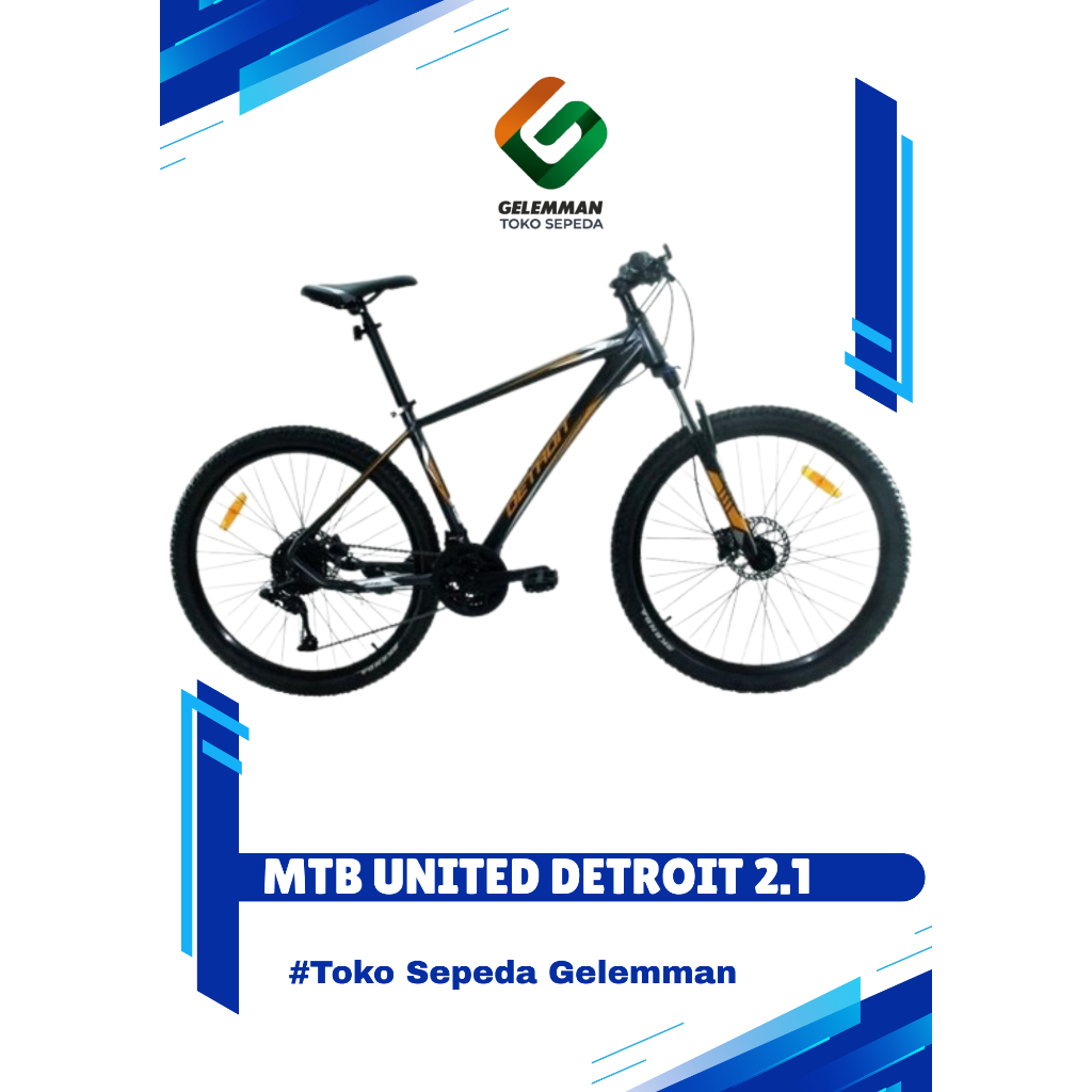 United Bike Sepeda Gunung MTB AL 27,5-27SP DETROIT 2.1