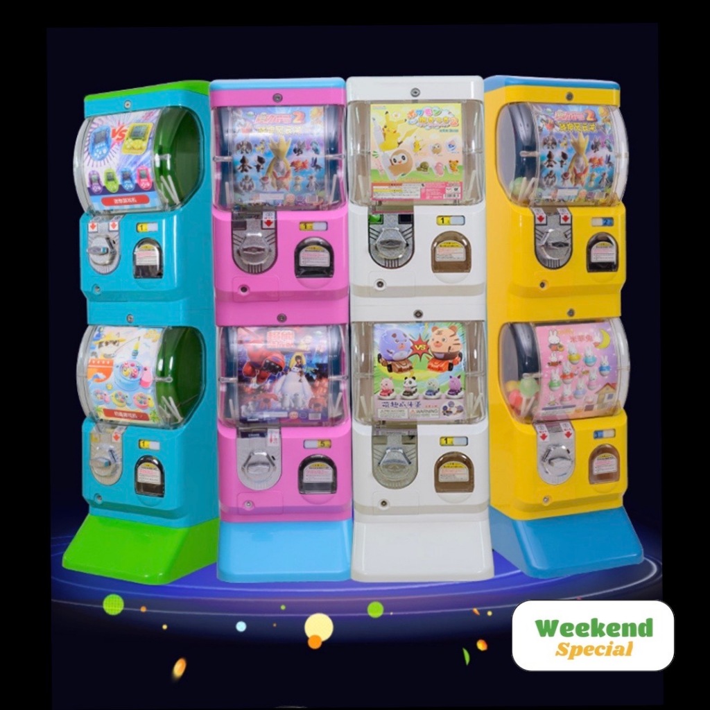 GOJEK - READY MESIN GASHAPON BESAR 2 TINGKAT REAL SIZE + BONUS KOIN - MESIN GACHAPON CAPSUL ACTIVITY