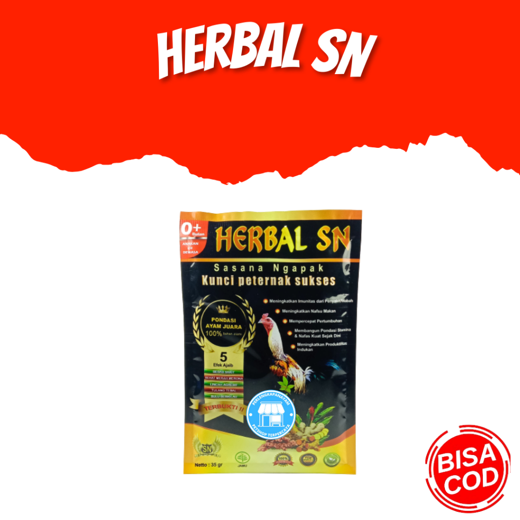 HERBAL SN 35 Gr Obat Ayam Herbal Sn Obat Nafsu Makan Ayam Sasana Ngapak
