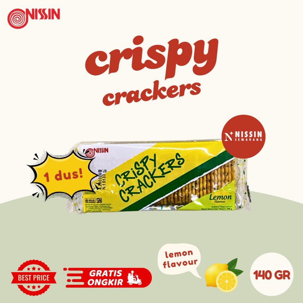 

1 Dus Nissin Crispy Crackers 140gr isi 36pcs