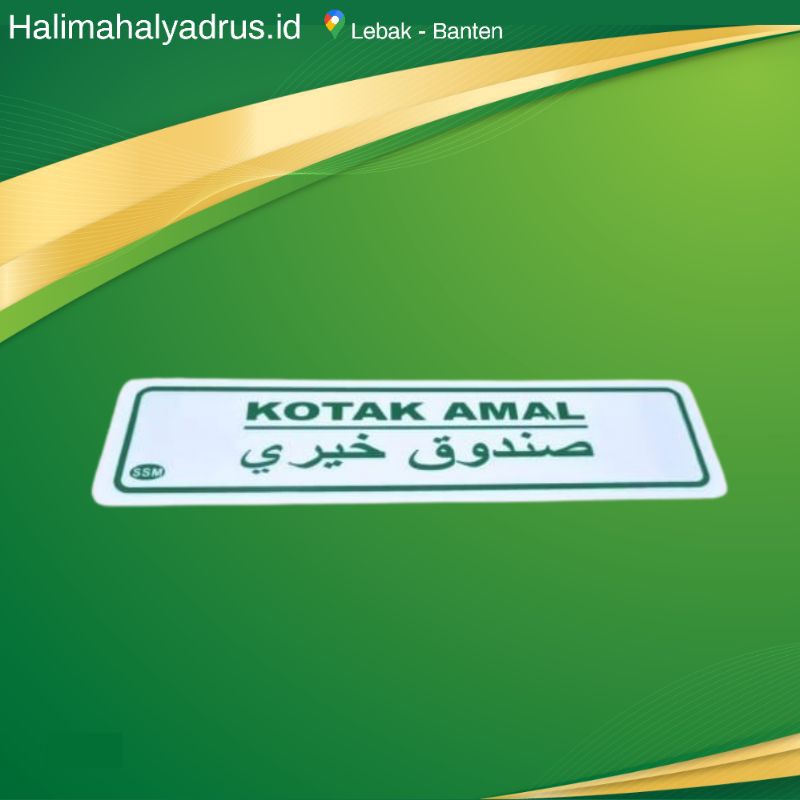 

Akrilik Papan Penunjuk Arah Baccan Infak. Size 20x5 CM