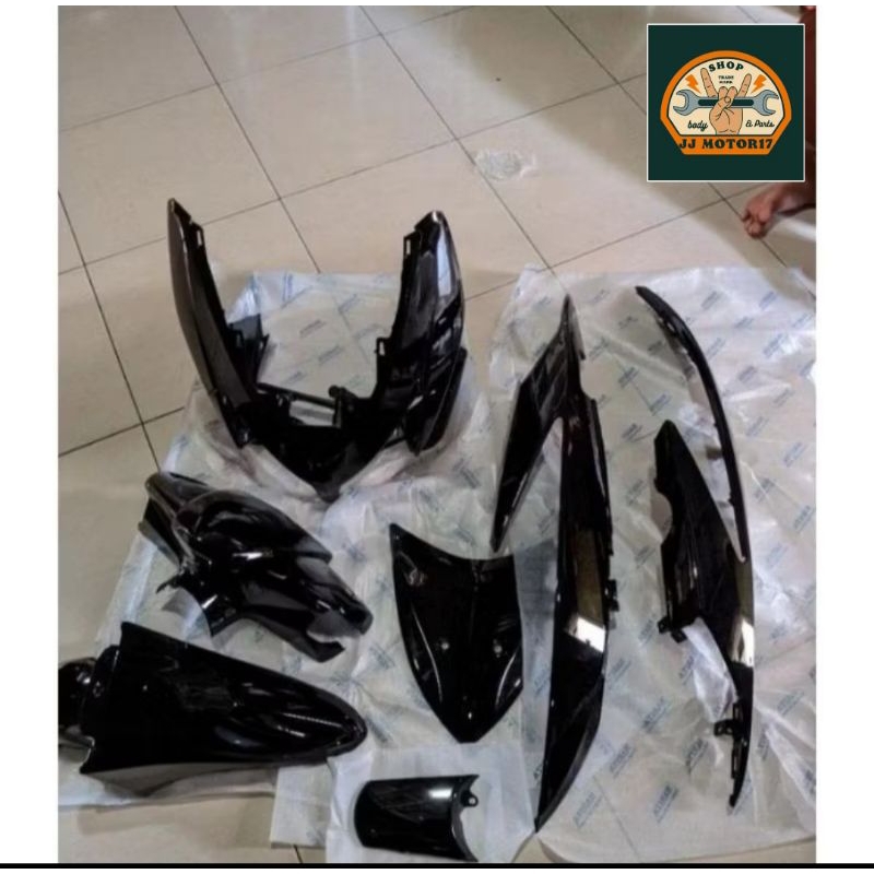 cover body vario 110 karbu hitam full sett