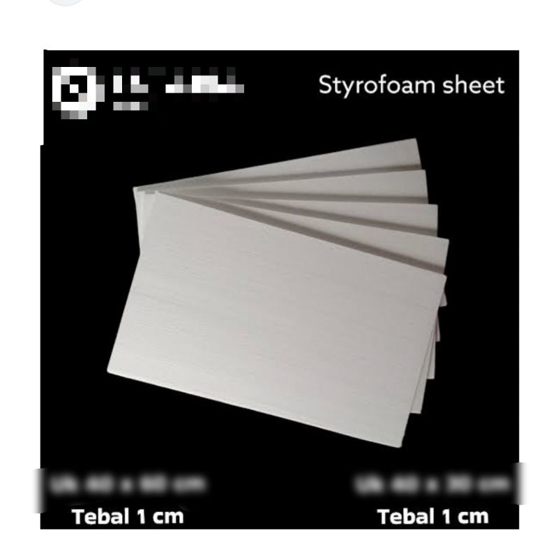 

D (D14) PAPAN STEROFOAM GABUS LEMBARAN TEBAL 1 CM UKURAN 40 x 25 x 1 CM