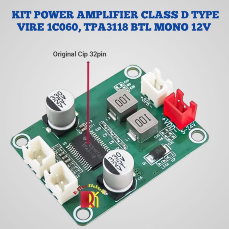 Kit power amplifier mono class D type Vire 1C060