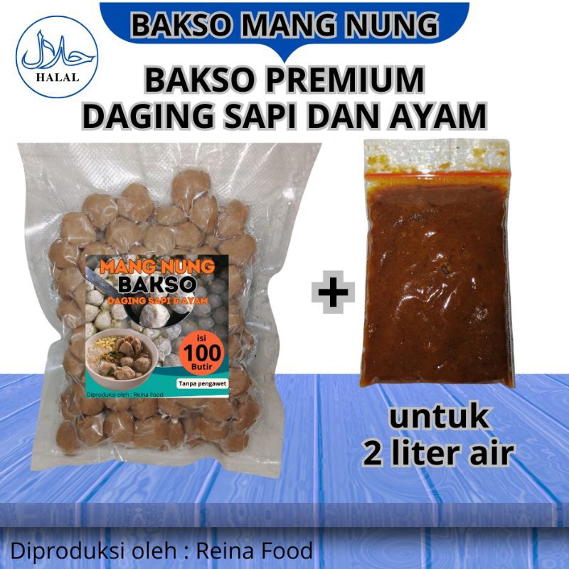 

Bakso sapi kombinasi ayam isi 100 butir premium