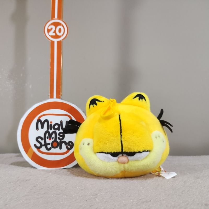 Ganci Gantungan Kunci Boneka Kepala Garfield Kucing Lucu Original Garfield & Eddie