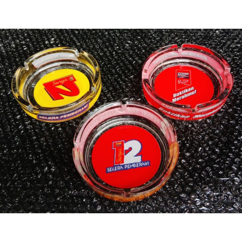 Asbak Kaca Besar Bulat, Diameter Dalam 12,7 Cm
