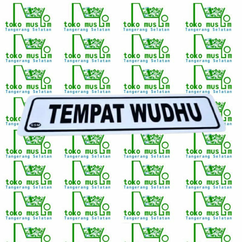 

Akrilik / Papan Informasi Tempat Wudhu size 20x5 CM