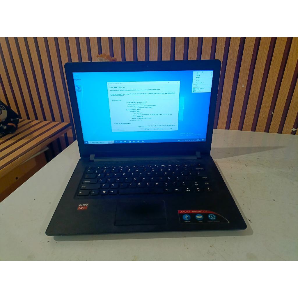 Laptop Second Lenovo 80TQ | Amd A9-9400 RAM 4 GB HDD 32 GB Layar 14 Inch | Mulus & Bergaransi