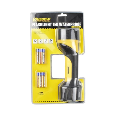 Krisbow Senter Led Besar Jumbo Tahan Air 60 Lm Rechargeable / Senter SWAT Flashlight LED Super Teran