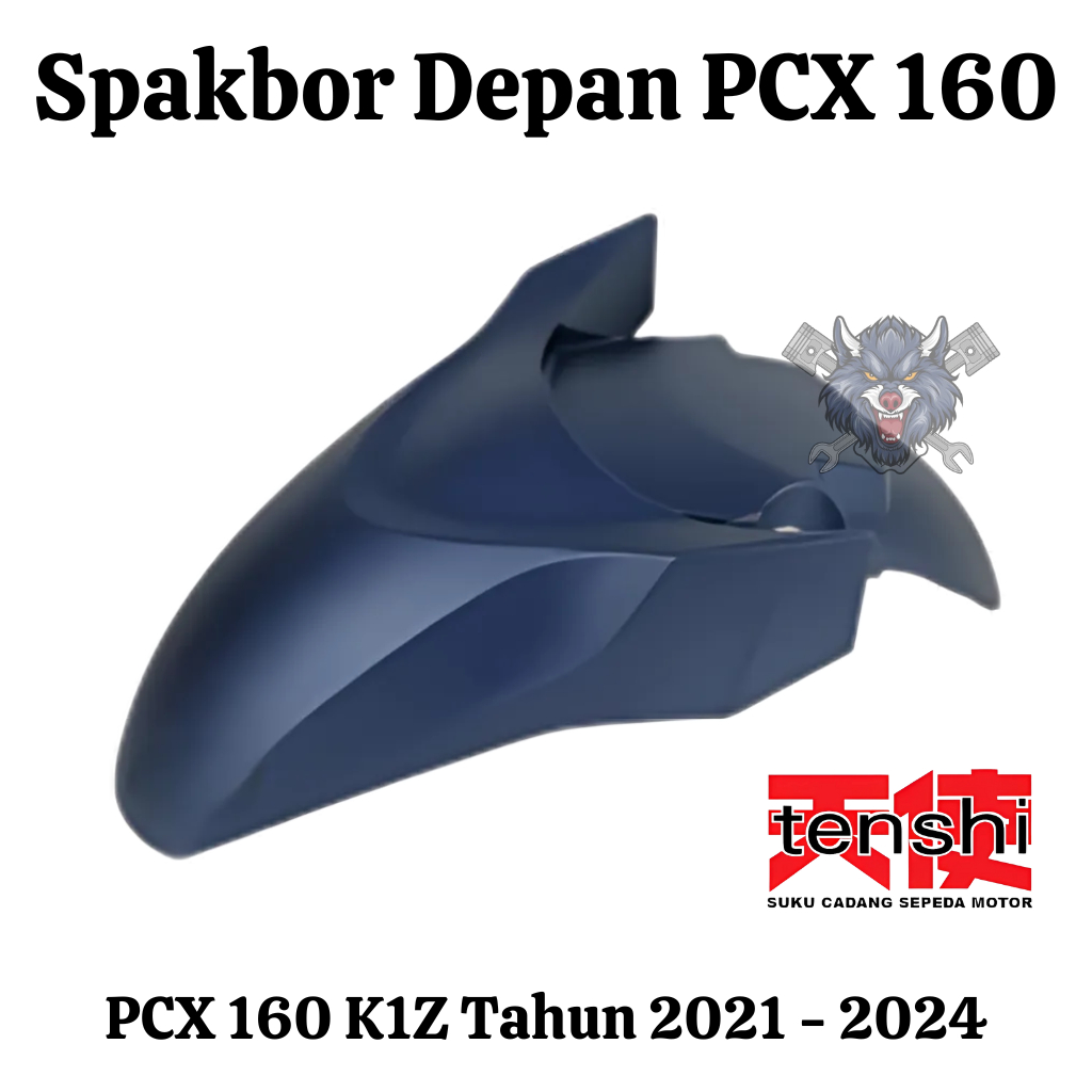Spakbor depan Front fender PCX 160 New K1Z Hitam Putih Merah doff Hitam doff 2020 Sampai 2023 BIRU D