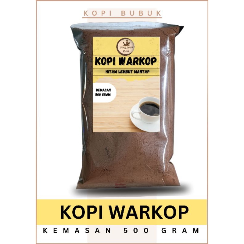 

KOPI BUBUK ROBUSTA NIKMAT MANTAP | WARKOP | 100% KOPI MURNI TERBAIK | 500g