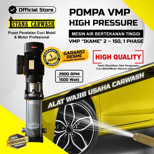 IKAME HIGH PRESSURE VMP 2-150, 1 PHASE | MESIN AIR BERTEKANAN TINGGI | ORIGINAL DAN BERGARANSI RESMI