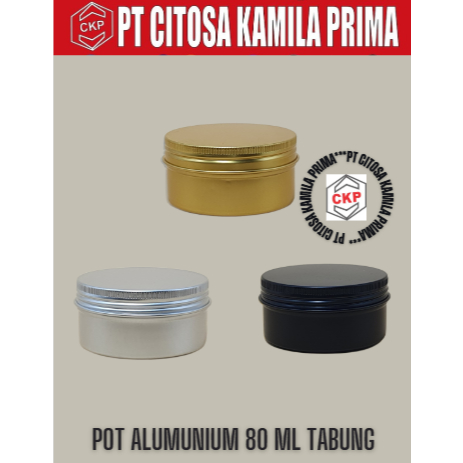 Pot Alumunium 80 g / Pot Pomade/ Pot Cream/Jar Alumunium / Wadah Pomade/ Tin Alumunium/  Pot Pomade