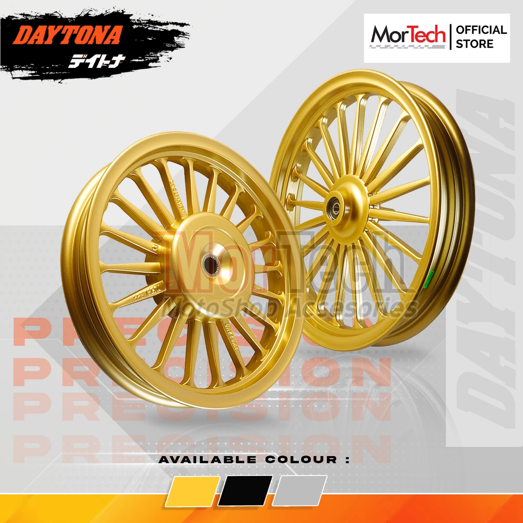 Velg Daytona Dash Wheel DYT Original Pelek Racing Tapak Lebar Dokar Honda Vario 110 Karbu Beat Karbu
