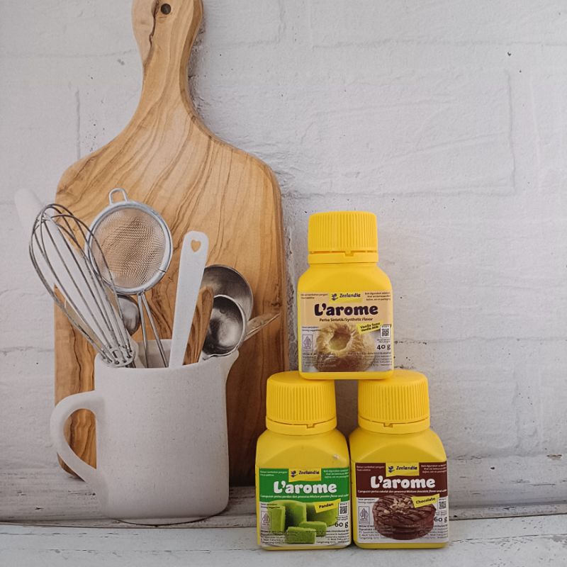 

L'arome perisa pandan,choc,dan vanilla susu