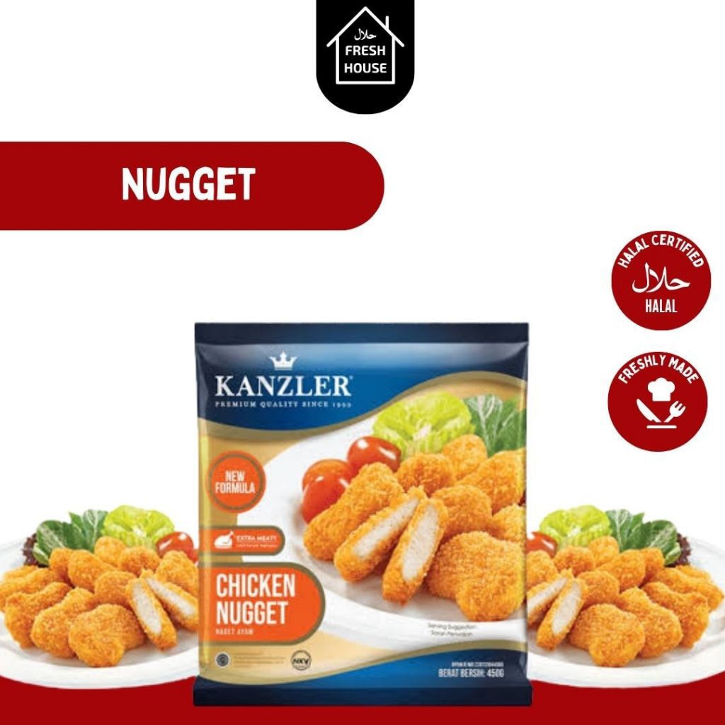 

CRISPY CHICKEN NUGGET / NUGGET CRISPY SPICY / NUGGET ORIGINAL / NUGGET STICK / CORDON BLEU / KANZLER 490GR