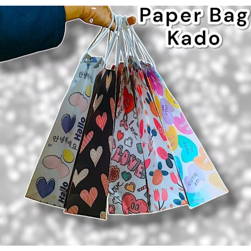 

Paper Bag Motif Lovely Hello Kado Satuan Souvenir | Ulang Tahun | Wedding / Kualitas Baik