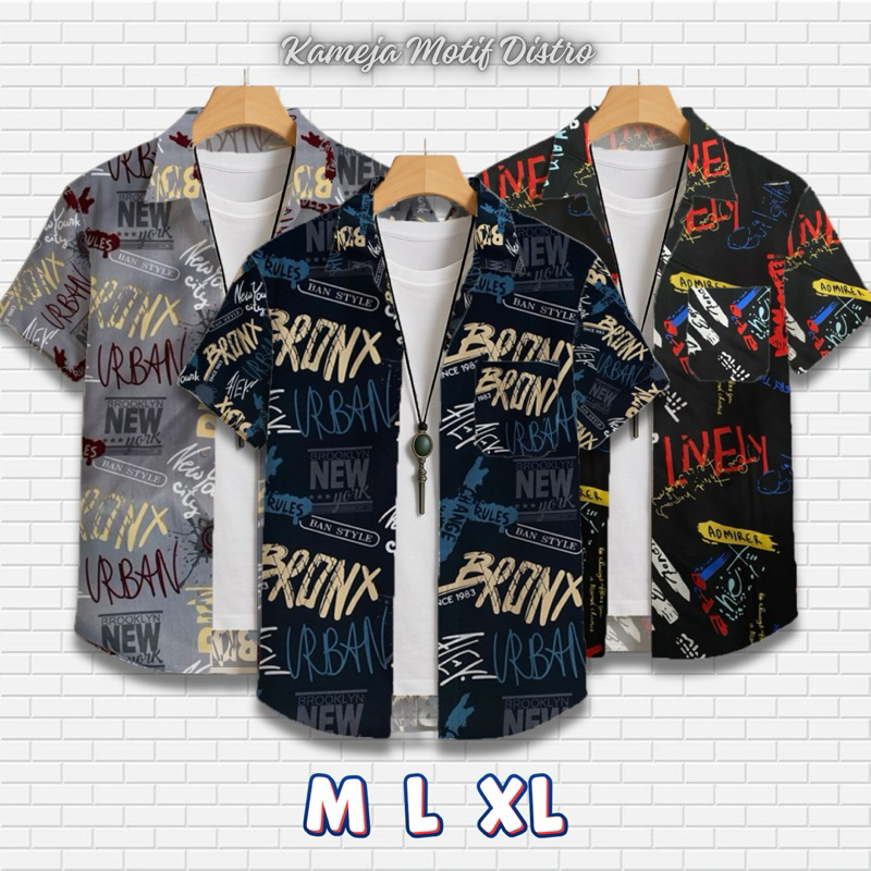 Kemeja Motif Pria Dewasa Distro / Kemeja Hawai Motif / Kemeja Pria Dewasa / Kemeja Distro