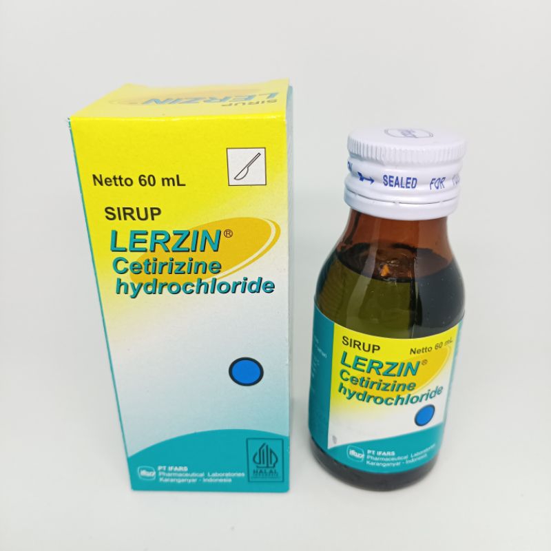 LERZIN SIRUP 60 ML / CETIRIZINE / ALERGI / GATAL / PILEK BERSIN FLU