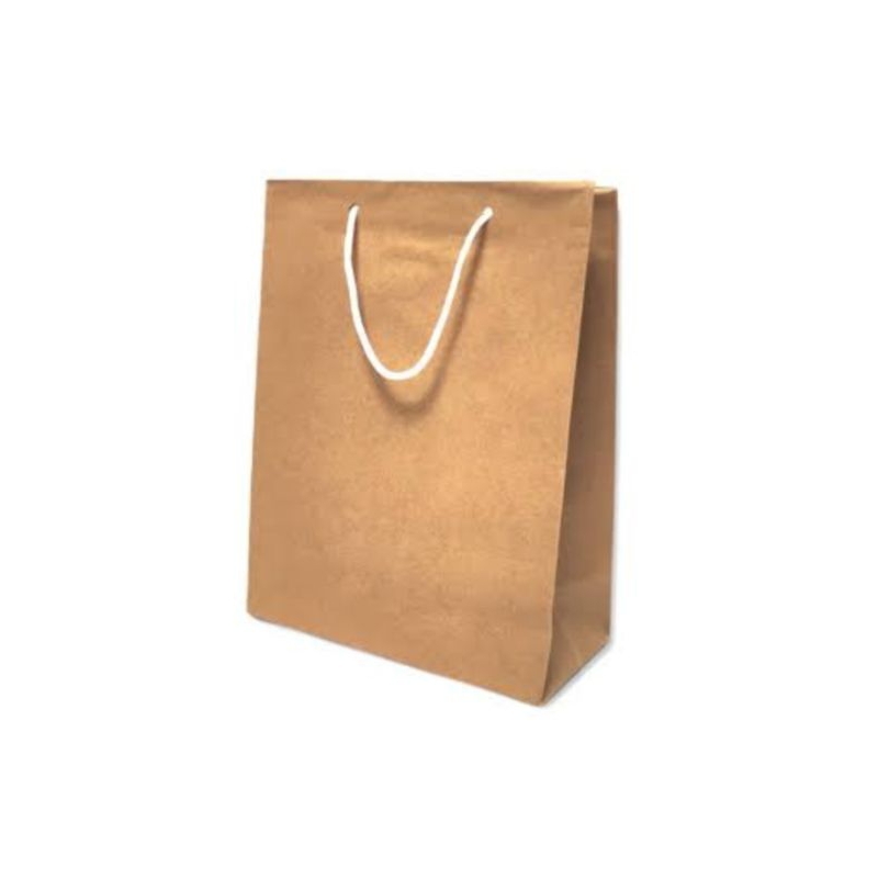 

S (S52) PAPER BAG POLOS WARNA HITAM DAN COKLAT / PAPERBAG SOUVENIR UKURAN BESAR
