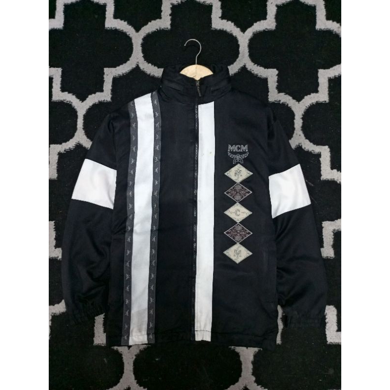 JAKET VINTAGE MCM ART FULL BORDIR DALEMAN POLAR FULL EMBOSH HIDEN HOODIE PRIA SECOND PRELOVED