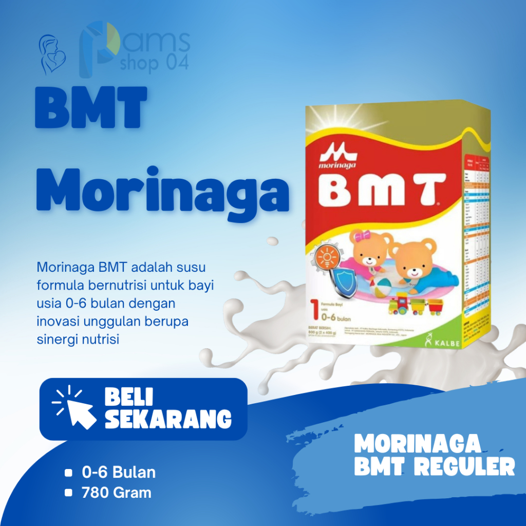 Morinaga BMT Reguler 0-6 Bulan 780 Gram BMT Gold Morinaga - Susu Formula Bayi 0-6 Bulan Susu Bayi