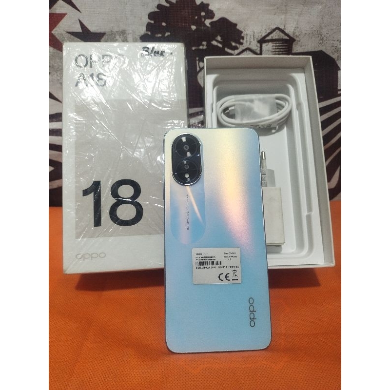 Oppo A18 Second Ram 4/128 Fullset Mulus Original 100%
