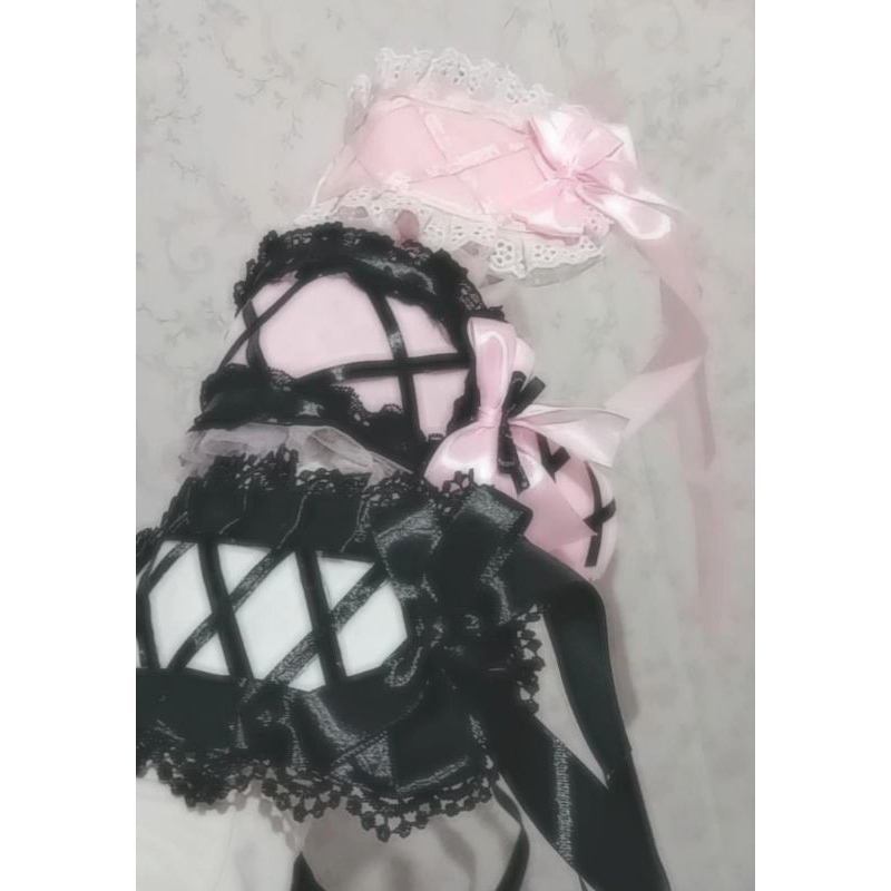 PO | CUSTOM HEADDRESS PRETTY HEADBAND JIRAI KEI LOLITA RYOUSANGATA TENSHI KAIWAI GOTHIC OUJI HARAJUK