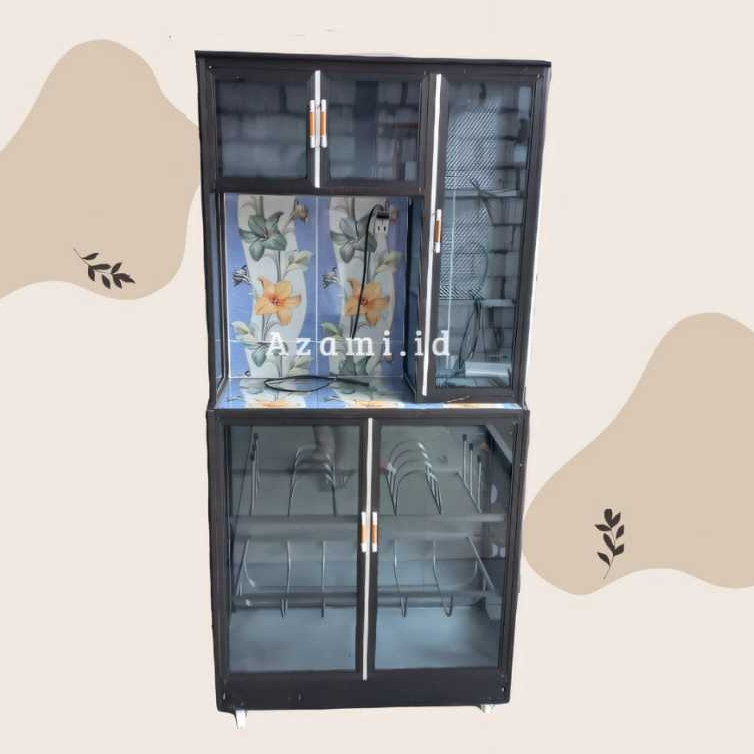 Rak piring magic com aluminium minimalis