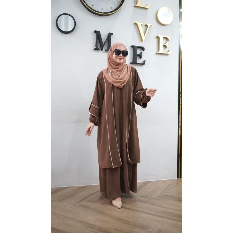 Abaya Shafia crincle premium