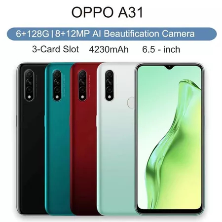 HP OPPO A31 RAM 6 128 GB murah smartphone 6.5 inches 8MP+12MP kamera