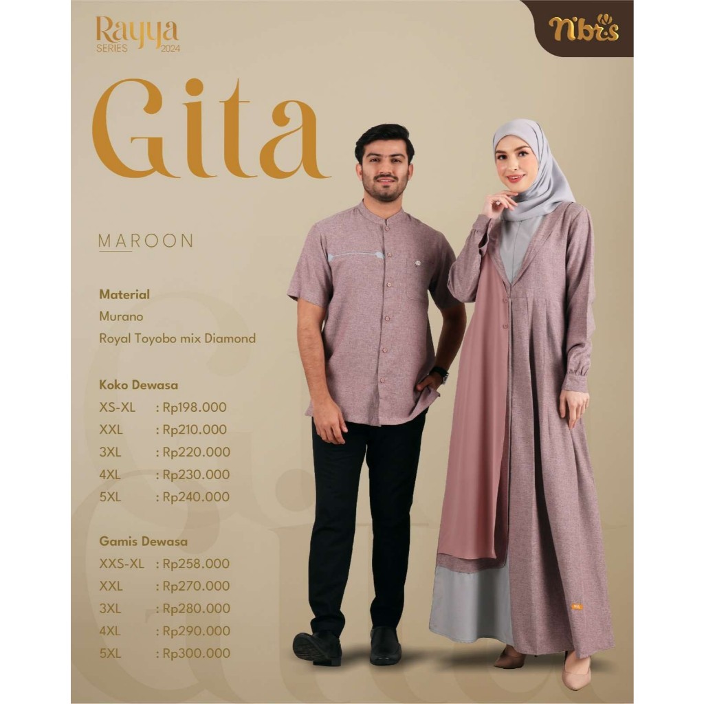 PROMO GAMIS NIBRAS MURAH TERBARU GAMIS GITA MAROON